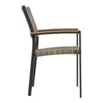 Stapelstoel Arezzo aluminium wicker, Info@edvonline.nl, Overige materialen, Inductorstraat 9b 3903 KA Veenendaal, Bruin