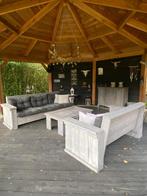 Loungeset steigerhout, Ophalen, Zo goed als nieuw, Steigerhout