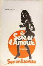 SEX EN LIEFDE vintage 1972 popart filmposter striptease, Verzamelen, Posters, Verzenden, Zo goed als nieuw, Rechthoekig Staand