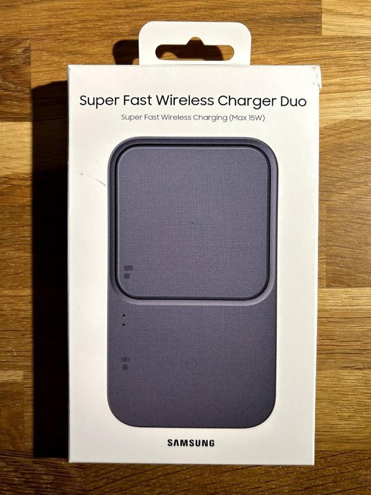 Samsung Duo Draadloze Oplader 15W - zgan in doos, Telecommunicatie, Mobiele telefoons | Telefoon-opladers, Zo goed als nieuw, Samsung