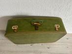 Vintage groene koffer, Overige materialen, Gebruikt, 55 cm of meer, 50 tot 60 cm