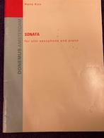 Sonata van Hans Kox voor altsaxofoon en piano, Muziek en Instrumenten, Bladmuziek, Gebruikt, Saxofoon, Overige genres, Overige soorten