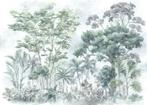 Aquarel Jungle behang Silva, botanisch, Muurdeco4kids, Huis en Inrichting, Stoffering | Behang, Verzenden, Minder dan 10 m², Botanisch, jungle, bos behang