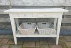 Sidetable Landelijk Met Manden, Huis en Inrichting, Tafels | Sidetables, Ophalen, 100 tot 150 cm, Grenenhout, Landelijk