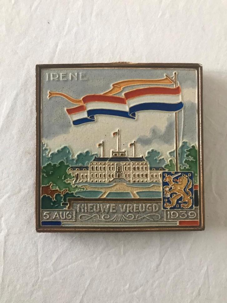 Prinses Irene Geboorte tegel Nieuwe Vreugd Westraven Plateel, Antiek en Kunst, Antiek | Wandborden en Tegels, Ophalen of Verzenden