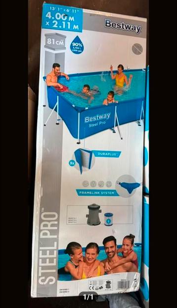 Zwembad 400 x 211x 81 cm Bestway beschikbaar voor biedingen