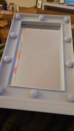 Witte make up spiegel met lampjes, Minder dan 50 cm, Ophalen of Verzenden, Zo goed als nieuw, Minder dan 100 cm