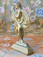 Zwaar antiek brons beeld uit Engeland van een muzikant 1850., Antiek en Kunst, Antiek | Koper en Brons, Ophalen of Verzenden, Brons
