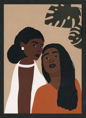 Kunstkaart Afrika African People Girls Gatenplant (1) beschikbaar voor biedingen