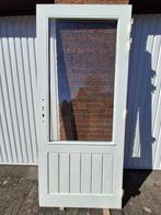 hardhouten schuur-/buitendeur, Doe-het-zelf en Verbouw, Deuren en Horren, Ophalen, Gebruikt, 80 tot 100 cm, Buitendeur