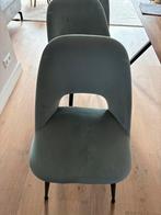 4 eetkamerstoelen kwantum groen velvet, Huis en Inrichting, Stoelen, Ophalen, Zo goed als nieuw, Overige kleuren