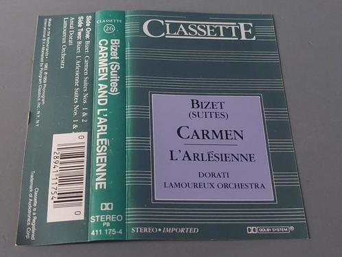 BIZET - CARMEN - L'ARLESIENNE (CASSETTEBANDJE), Cd's en Dvd's, Cassettebandjes, Zo goed als nieuw, Origineel, Klassiek, 1 bandje