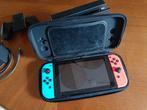 Nintendo Switch Neon Rood Neon Blauw + Beschermhoes, Spelcomputers en Games, Spelcomputers | Nintendo Switch, Ophalen of Verzenden