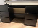 Bureau zwart eiken, Huis en Inrichting, Ophalen, Gebruikt, Bureau