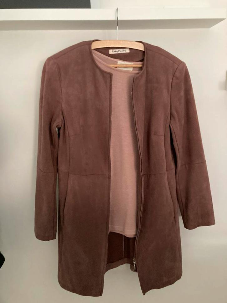 Prachtig Betty Barclay jasje in suede-look mt 38/40, Kleding | Dames, Jasjes, Kostuums en Pakken, Zo goed als nieuw, Jasje, Maat 38/40 (M)