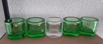 Iittala KIVI Marimekko Waxinelichthouder Groen en Blank, Overige materialen, Ophalen of Verzenden, Zo goed als nieuw, Groen