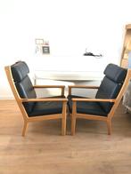 Set 2 Getama Hans J. Wegner GE265 fauteuil stoel leer, Huis en Inrichting, Fauteuils, Ophalen, Gebruikt, Nvt, Nvt