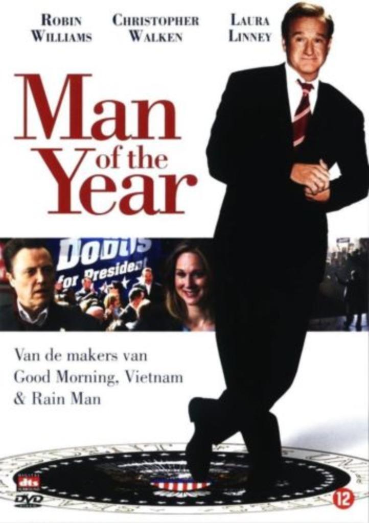 DVD - Man of the year (Robin Williams), Cd's en Dvd's, Dvd's | Komedie, Gebruikt, Romantische komedie, Vanaf 12 jaar, Ophalen of Verzenden
