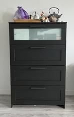 Brimnes ladekast (2x) in het zwart, Huis en Inrichting, Kasten | Ladekasten, Ophalen, Gebruikt, 100 tot 150 cm, Scandinavisch