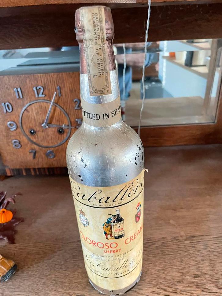Zeldzame Luis Caballero Sherry 1962 - Ongeopend!, Verzamelen, Wijnen, Gebruikt, Overige typen, Spanje, Ophalen