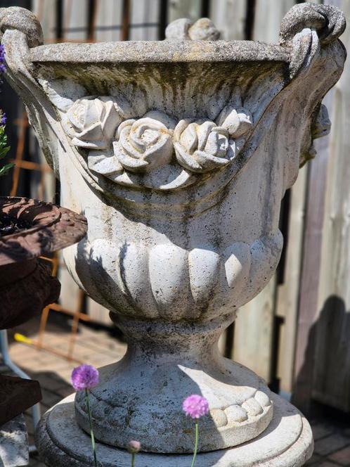 Oude betonnen tuinvaas, Antiek en Kunst, Curiosa en Brocante, Ophalen