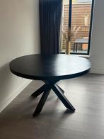 Zwarte Mangohouten Eettafel - 130cm, Huis en Inrichting, Tafels | Eettafels, Ophalen, Gebruikt, 100 tot 150 cm, Rond