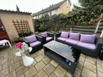Mooie “Wicker” Tuinset met Loungebank en Tafel, Ophalen, 4 zitplaatsen, Gebruikt, Loungeset