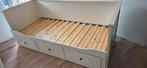 Ikea bed Hemnes, Ophalen, 90 cm, Wit, Tweepersoons