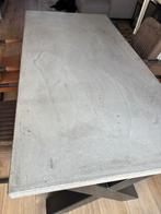 Betontafel + 6 Industriële Stoelen, Huis en Inrichting, Ophalen, Gebruikt, 50 tot 100 cm, Vijf personen of meer
