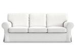 Ikea Ektorp 3 zits bank met voetenbank wit, Huis en Inrichting, Banken | Bankstellen, Ophalen, Gebruikt, Driepersoons, 75 tot 100 cm