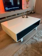 Salon tafel wit met melkglas plaat teab, Huis en Inrichting, Tafels | Salontafels, Strak, Ophalen of Verzenden, 75 cm of meer