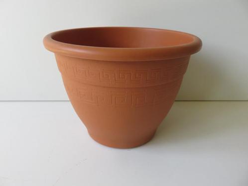 Kunststof terracotta bloempot, terraspot diameter 25 cm, Tuin en Terras, Bloempotten, Zo goed als nieuw, Kunststof, Balkon, Tuin