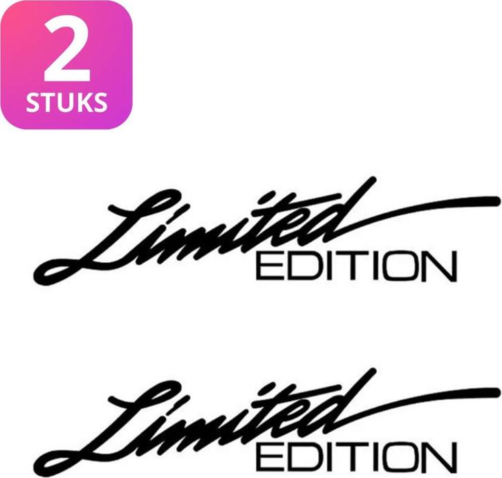Limited Edition auto stickers - Zwart - 2 Stuks, Auto diversen, Autostickers, Ophalen of Verzenden
