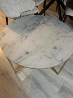 Leuke marmer look salon tafel westwing, Ophalen, 50 tot 100 cm, Rond, Zo goed als nieuw