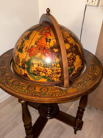 ANTIEKE bar globe drank wereldbol barglobe minibar globebar beschikbaar voor biedingen
