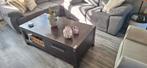 Mooie donkere mahonie salon tafel . Wegens verandering ., Huis en Inrichting, Tafels | Salontafels, Ophalen, Gebruikt, 100 tot 150 cm