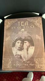 Emaille bord tea voor two woondecoratie, Antiek en Kunst, Ophalen of Verzenden