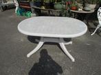 tuintafel - witte tuintafel, Ophalen, Gebruikt, Ovaal, Kunststof