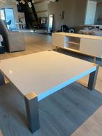 Vierkante Salontafel Wit Metaal, Gebruikt, Vierkant, Metaal, 50 tot 100 cm