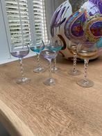 Frans gekleurde borrelglaasjes, Verzamelen, Glas en Borrelglaasjes, Ophalen of Verzenden, Zo goed als nieuw, Borrel- of Shotglas