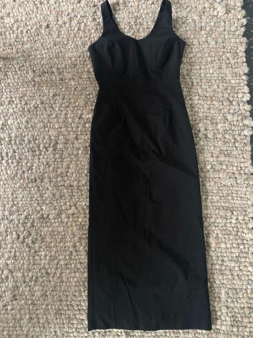 kastopruiming miss FF zwarte galajurk / avondjurk maat 36, Kleding | Dames, Jurken, Zo goed als nieuw, Maat 38/40 (M), Zwart, Onder de knie