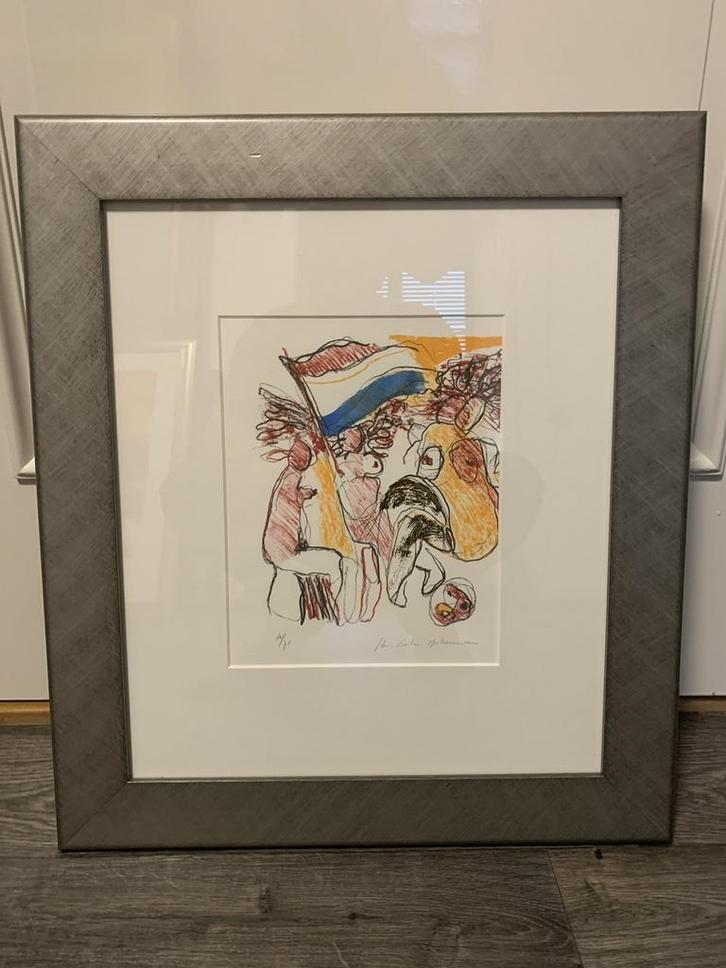 30 stuks 15 ingelijst Kunstwerken van Jan Peter v. Opheusden, Antiek en Kunst, Kunst | Litho's en Zeefdrukken, Ophalen