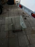 Mooie Salontafel - Glas en Metaal, Huis en Inrichting, Ophalen, Gebruikt, 100 tot 150 cm, Vierkant