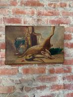Schilderij op doek - haas / jachtscene, Ophalen of Verzenden