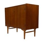 Vintage werkplek wandmeubel dressoir jaren 60 teak, Gebruikt, Met deur(en), Vintage, Minder dan 150 cm