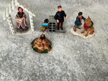 Poppetjes figuranten voor kerstdorp Lemax e.d beschikbaar voor biedingen