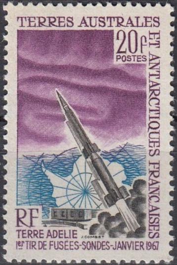Frans Antarctica- 1967 - Lancering 1e Ruimtesonde Adelieland beschikbaar voor biedingen