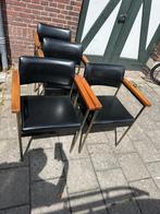 Industriële eetkamer stoelen, Huis en Inrichting, Ophalen, Gebruikt, Zwart, Vier