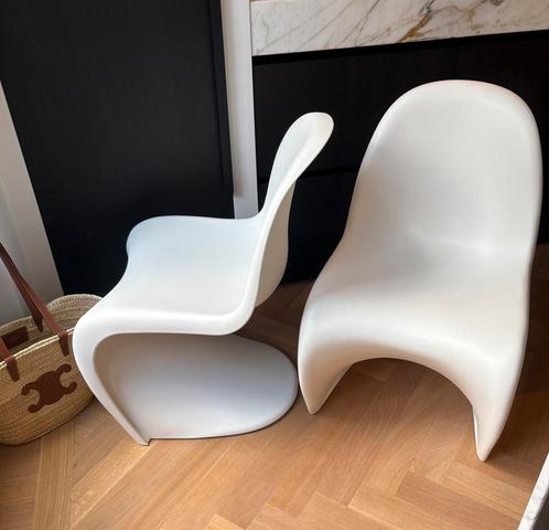 2 Originele Verner Panton Vitra Stoelen z.g.a.n., Huis en Inrichting, Stoelen, Zo goed als nieuw, Twee, Kunststof, Wit, Ophalen