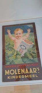 Zeer mooie kartonnen affiche  van molenaars kindermeel, Ophalen of Verzenden, Zo goed als nieuw, Reclamebord
